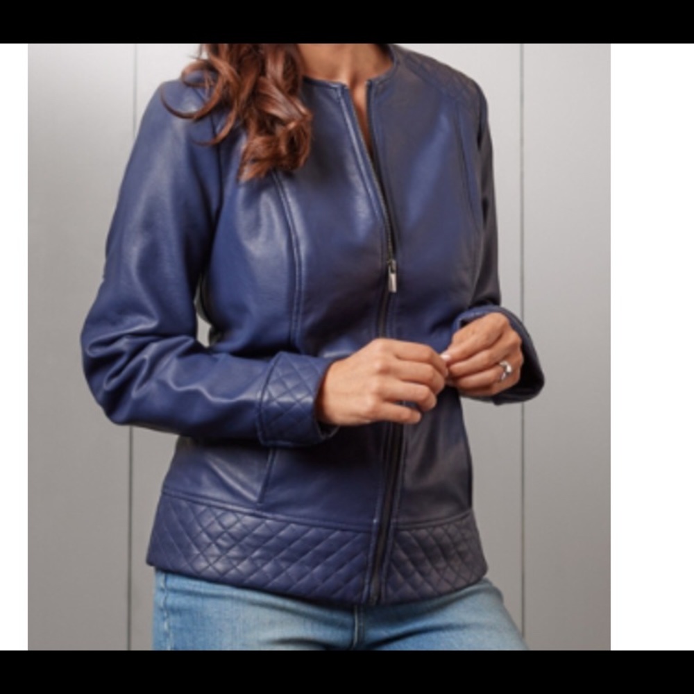 Denim & Company Faux leather Jacket NWOT